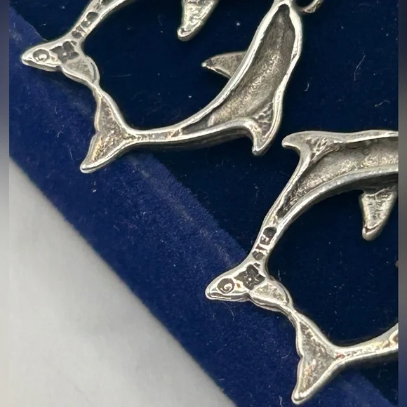 Silver Dolphin Earrings - Picture 5 of 8